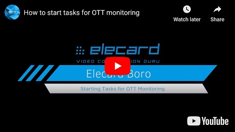 Cómo iniciar tareas para el monitoreo de OTT